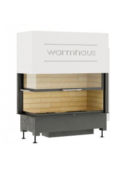 Каминная топка с левым угловым стеклом KANT L 100/57h