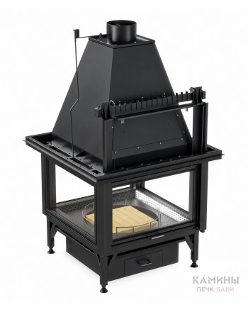 Встраиваемый дровяной камин TITAN 90/160
