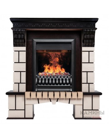 Электрокамин Stone STD c очагом 3D Oregan