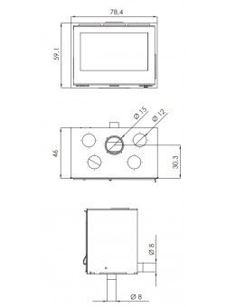Каминная топка CARBEL I 80
