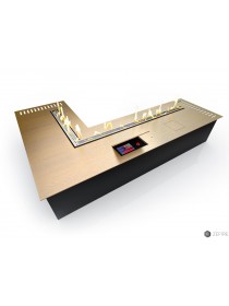 Автоматический биокамин ZeFire М 1000X1400 угловой латунный (ZeFire)