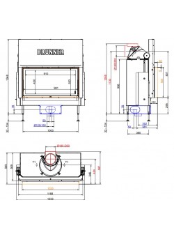 Топка-камин Brunner BKH 5.0 flat 50-98 ST