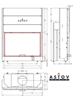 Каминная топка АСТОВ ПС 12080