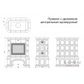 Изразцовый камин Прованс КимрПечь центральный однотонный А с дровником Изразцовый камин Прованс КимрПечь центральный однотонный А с дровником