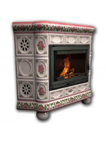 Изразцовый камин Медальон угловой Роспись