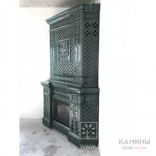 Комплект каминной облицовки Альбион. Цвет: Изумруд