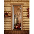 Дверь Doorwood Престиж Фотопечать для бани сатин 8 мм