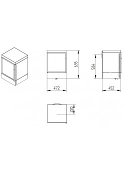 Печь-камин Jydepejsen Cubic Wall