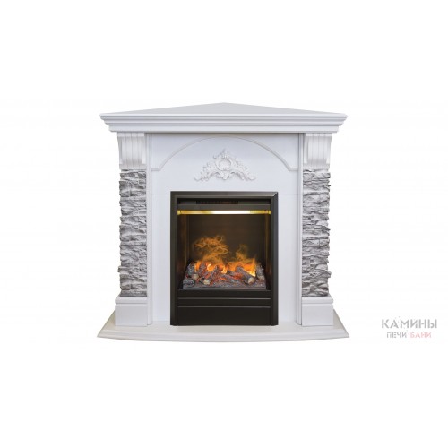 Электрокамин Athena Corner GR WT c очагом 3D Olympic Электрокамин Athena Corner GR WT c очагом 3D Olympic