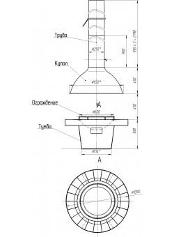 Островной камин LOFT - 01