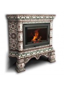 Изразцовый камин Кострома угловой Роспись