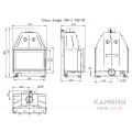 Каминная топка Экокамин Альфа 700-150 B черный шамот Каминная топка Экокамин Альфа 700-150 B черный шамот