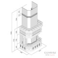 Изразцовый камин до полки в коллекции Неоготика