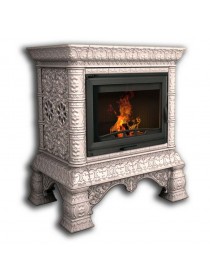 Изразцовый камин Кострома центральный однотонный А