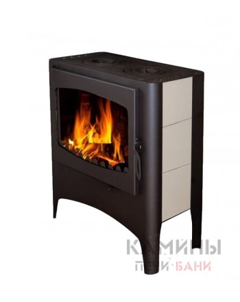Печь-камин «Бавария» Эко с плитой две конфорки