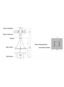 Островной открытый камин LOFT - 05