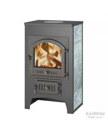  Печь-камин ВЕЗУВИЙ ПК-01 (205) с плитой талькохлорит 12 кВт (200 м3) Ø 150 мм