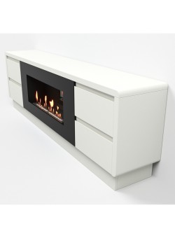 Тумба с биокамином Firelight BFP/P-1700 lux белая