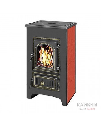 Печь-камин Везувий ПК-01 (270) С ПЛИТОЙ КРАСНЫЙ