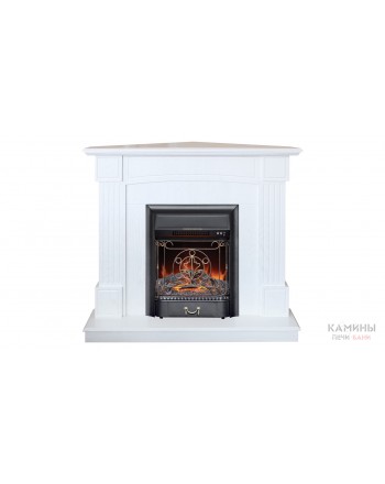 Электрокамин ANDREA Corner WT с Majestic Lux Black RC