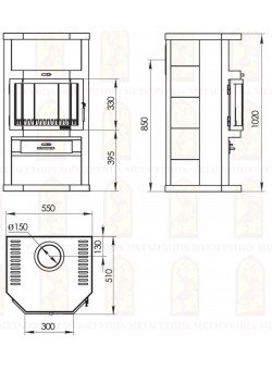 Печь-камин Ангара-Аква 