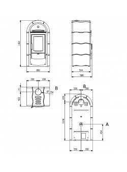 Печь камин La Nordica Stefany Forno BII
