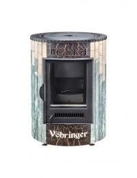 Печь отопительно-варочная Нелжа (Змеевик+"Окаменевшее дерево")