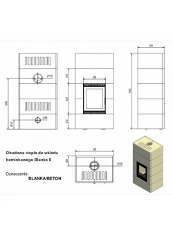 Кафельная печь Kratki BLANKA/KAFEL/K