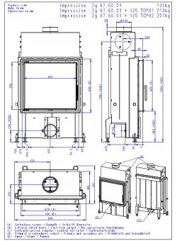 Каминная топка Romotop IMPRESSION 2g 67.60.01 двойное стекло