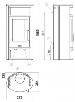 Печь-камин ABX Polar 4