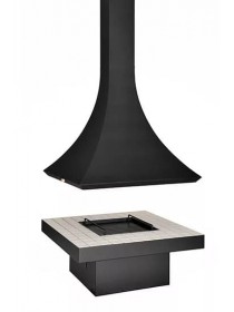 Островной открытый камин LOFT - 05