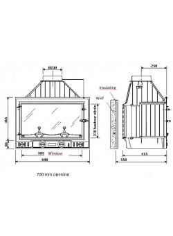 Топка Cheminees Philippe 600-6 SR