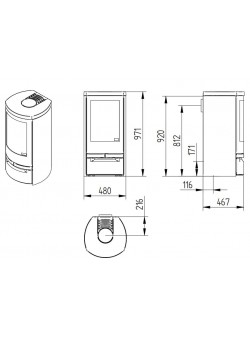 Печь-камин Jydepejsen Cosmo 971