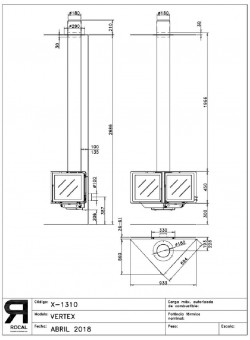 Печь-камин ROCAL Vertex 