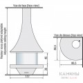 Угловой закрытый камин Eva 992 JC Bordelet 