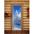 Дверь Doorwood Престиж Фотопечать для бани сатин 8 мм