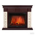 Каминокомплект Firelight: Очаг EFP/P- 2520LS, портал Bricks 25 камень бежевый, шпон темный дуб