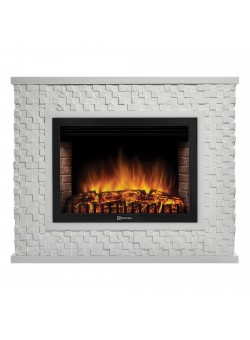 Каминокомплект: Очаг Electrolux EFP/P-3020LS с порталом Quadro 30 камень песчаник античный бел