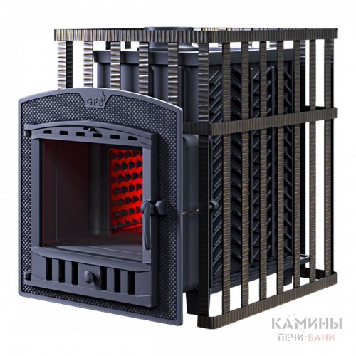 Печь для бани GFS ЗК 30 (П2) в сетке чугун Печь для бани GFS ЗК 30 (П2) в сетке чугун