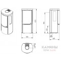 Печь-камин Jydepejsen Cozy Classic Soapstone Sideglass Печь-камин Jydepejsen Cozy Classic Soapstone Sideglass