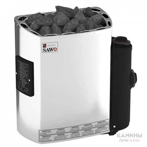 Печь для бани SAWO MINI MN-23NB-Z (2,3 кВт, встроенный пульт, внутри оцинковка, снаружи нержавейка) для бани и сауны