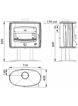 Печь-камин Cheminees Philippe Clisson