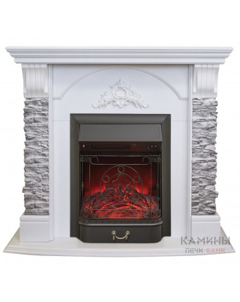 Электрокамин RealFlame Athena GR WT с Majestic Lux BL RC