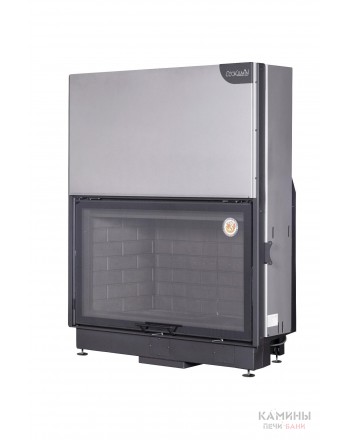 Каминная топка ВЕГА 1200 B принтинг черный шамот подовое горение