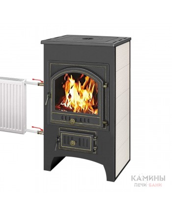 Печь-камин Везувий ПК-01(205) С ПЛИТОЙ И Т/О БЕЖЕВЫЙ 