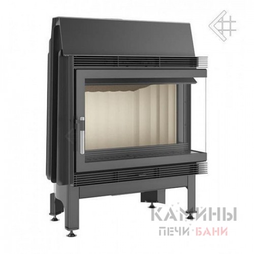 Каминная топка Kratki Blanka/670/570/P/BS (угловое стекло справа)