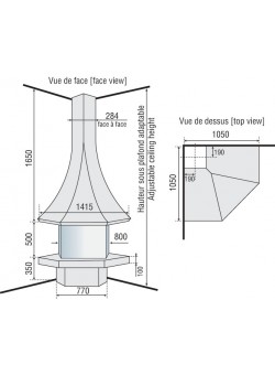 Угловой закрытый камин Julietta 985 JC Bordelet 