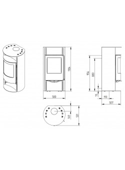 Печь-камин Jydepejsen Orion Steel 