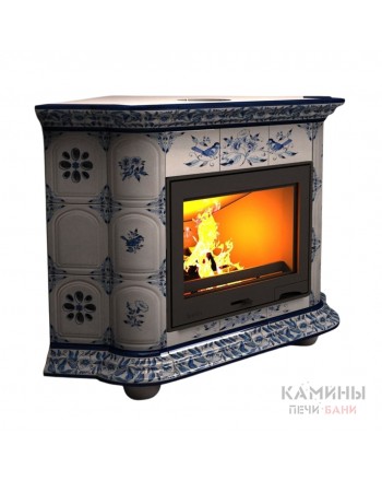 Изразцовый камин Прованс угловой Роспись
