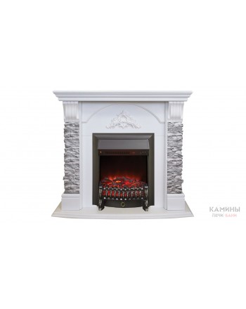 Электрокамин Athena WT GR с Fobos Lux BL